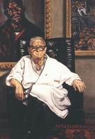 Painting, oil on canvas- Dr Daniel Solomon, life size 150 x 120 cm